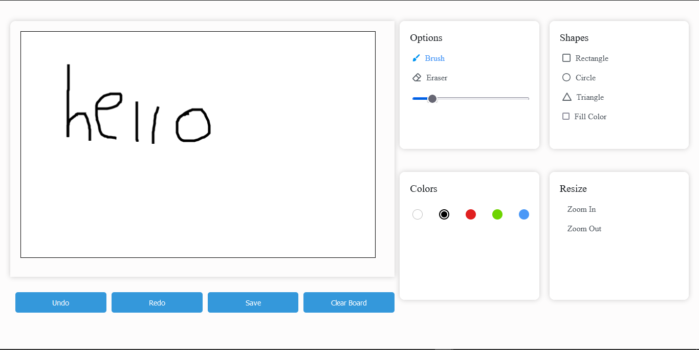 Collaborative Whiteboard React Node Project Image