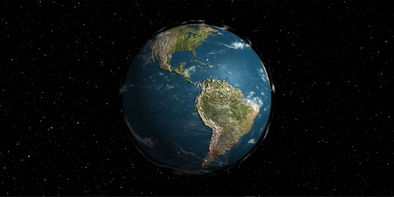 Realistic Earth Three.js Project Image